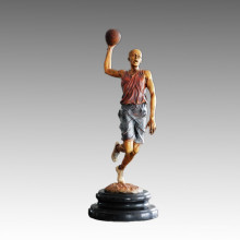 Sport-Statue Basketball-Spieler schießen Bronze-Skulptur, Milo TPE-777 (S)